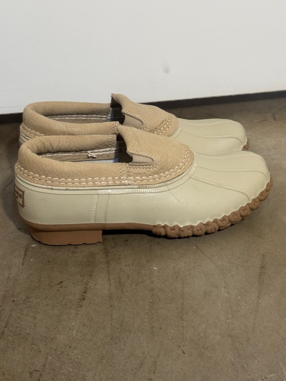 L.L. Bean Women's Beige Slip-On Duck Shoes